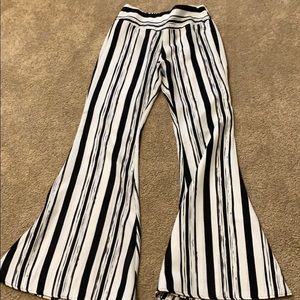 Black and White Linen Pants